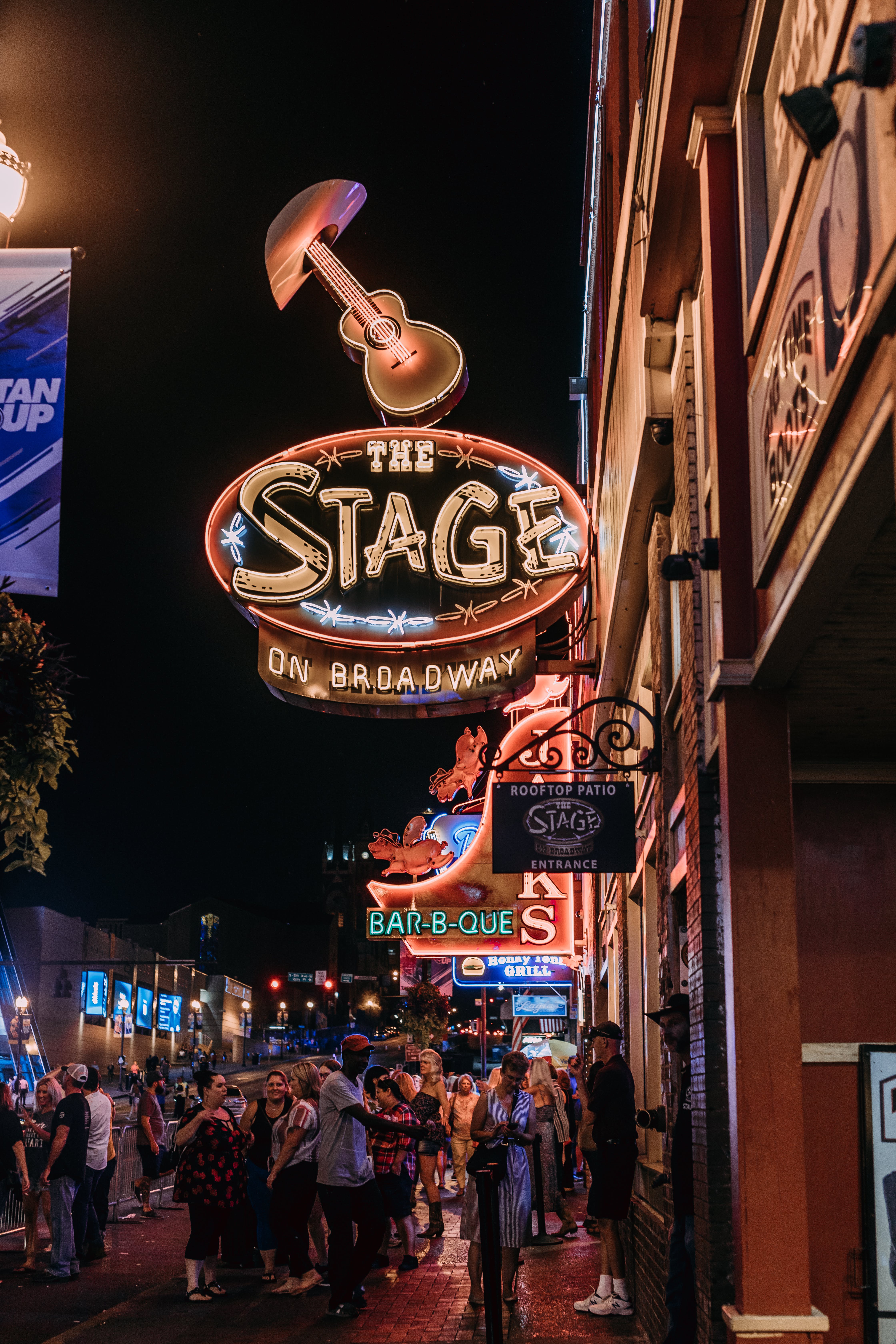Neon street sign